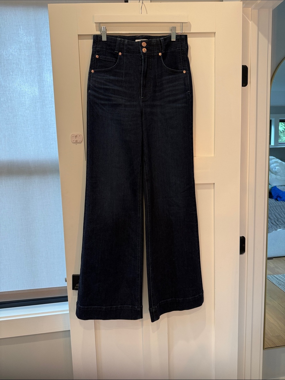 pistola Dark Indigo High-Rise Wide-Leg Jeans